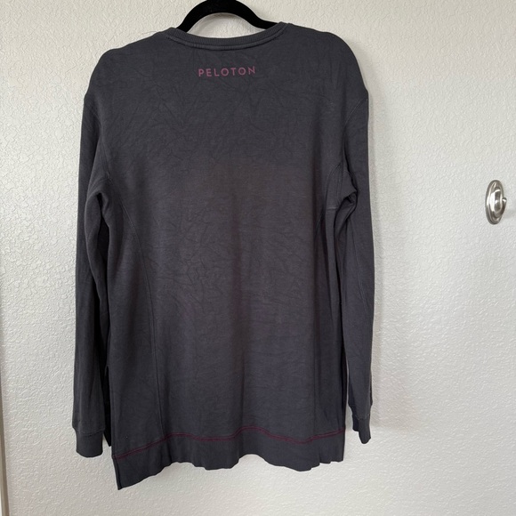 Peloton Gray Long Sleeve light weight sweat Shirt. Size medium - Picture 3 of 6